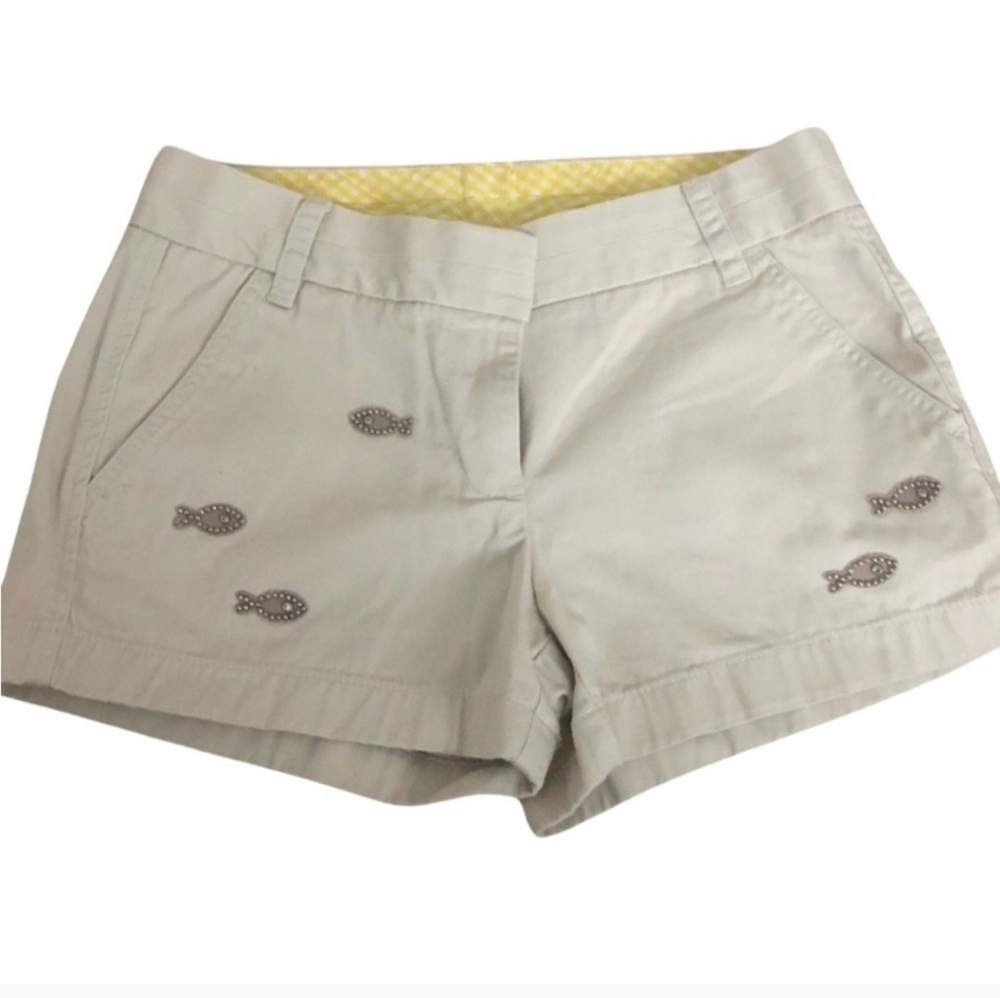 J Crew fish embellished shorts SZ10